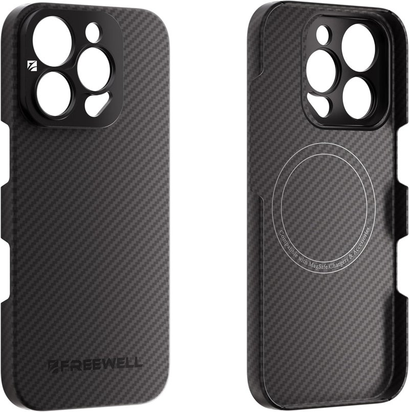 FreeWell حافظة محترف السينما لـ iPhone 16 Pro - فلاتر مغناطيسية وتركيب عدسة 17 مم باللون الأسود - Image 1